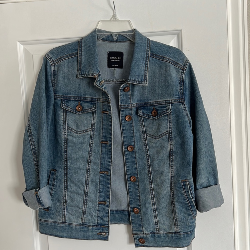 Cavalini denim jacket size medium gorgeous